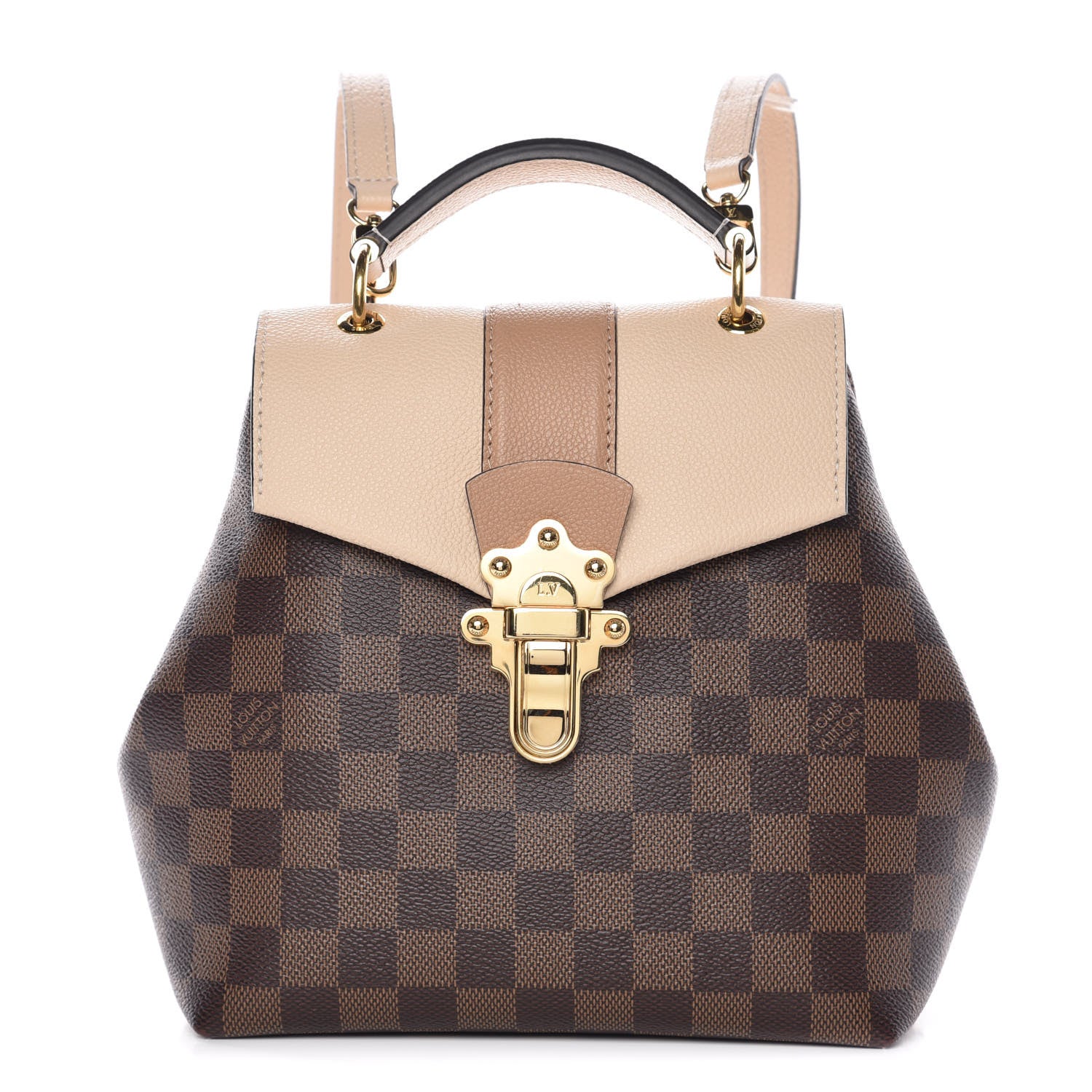 Louis Vuitton Damier Ebene Clapton Backpack Creme 1 of 11