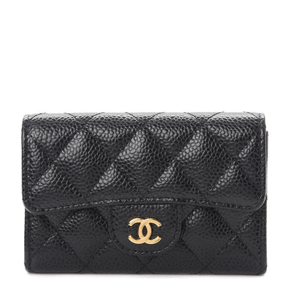 Chanel Caviar Quilted Flap Card Holder Black 1 of 9