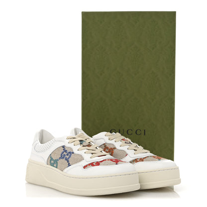 Gucci Dali Soft Calfskin GG Tennis Embossed Perforated Womens Platform 55mm Sneakers 40 White Multicolor 9 of 9