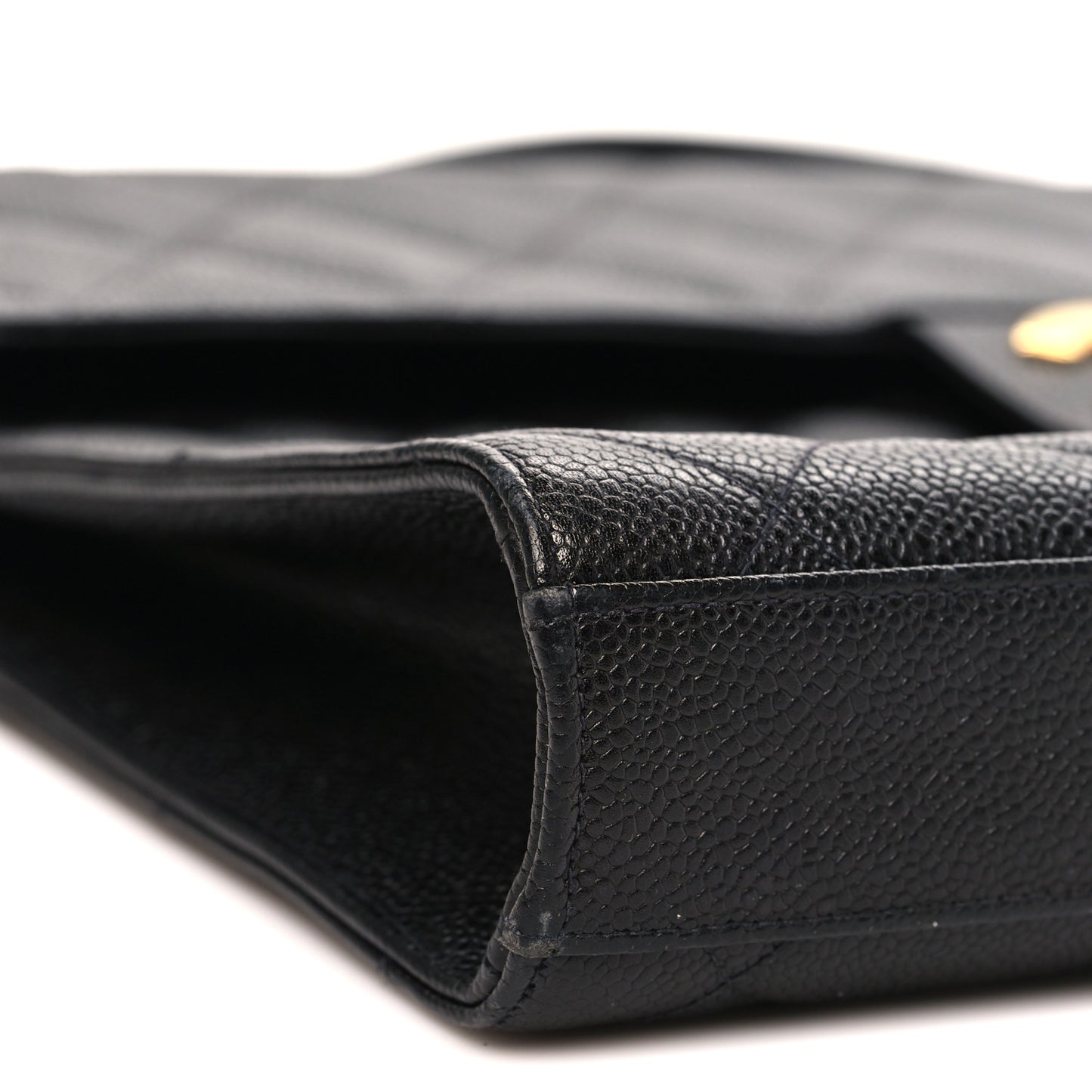 Caviar Quilted Briefcase Laptop Bag Black