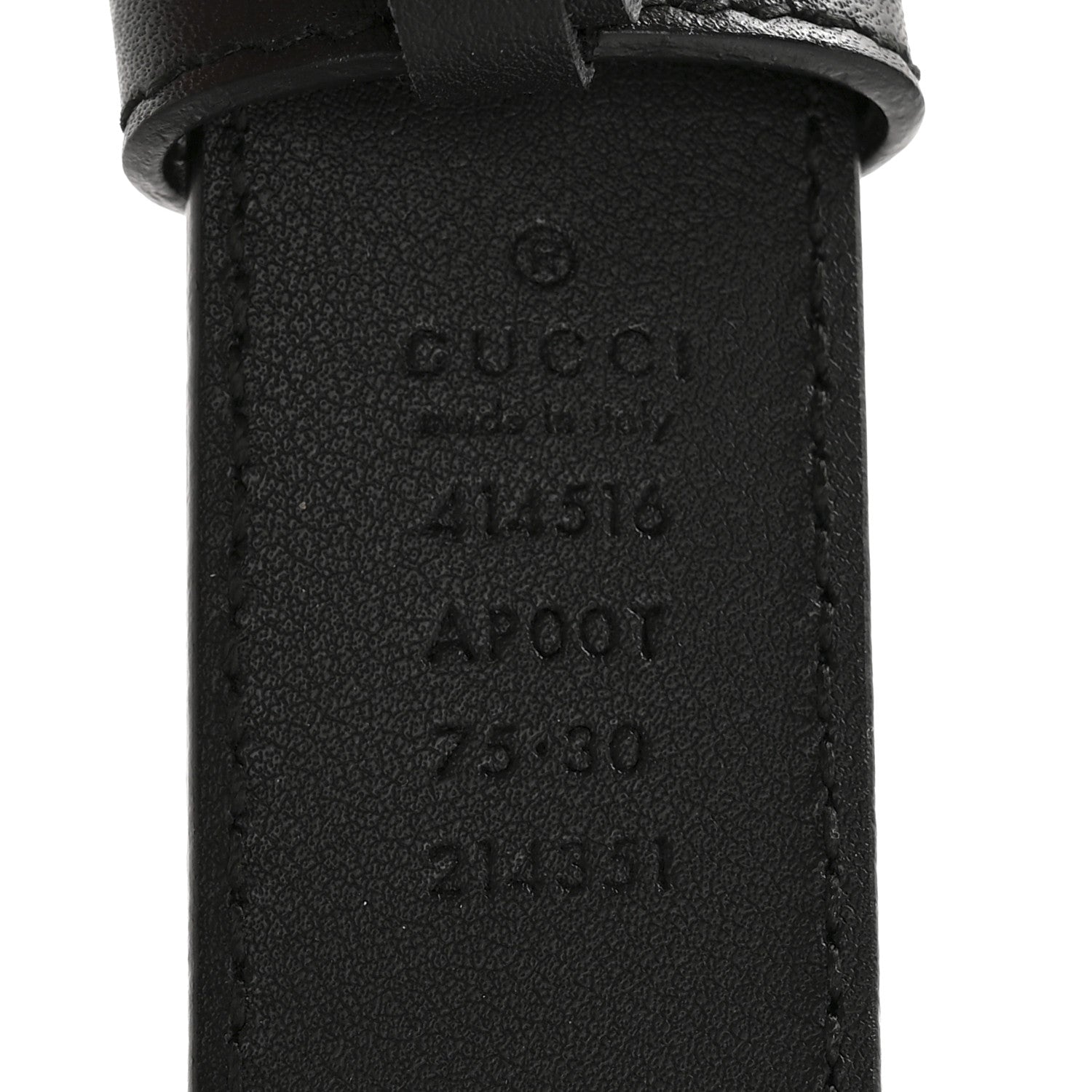 Gucci Calfskin Double G 30mm Belt 75 30 Black 5 of 6