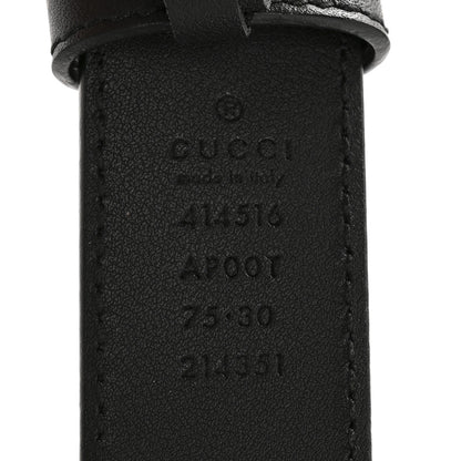 Gucci Calfskin Double G 30mm Belt 75 30 Black 5 of 6