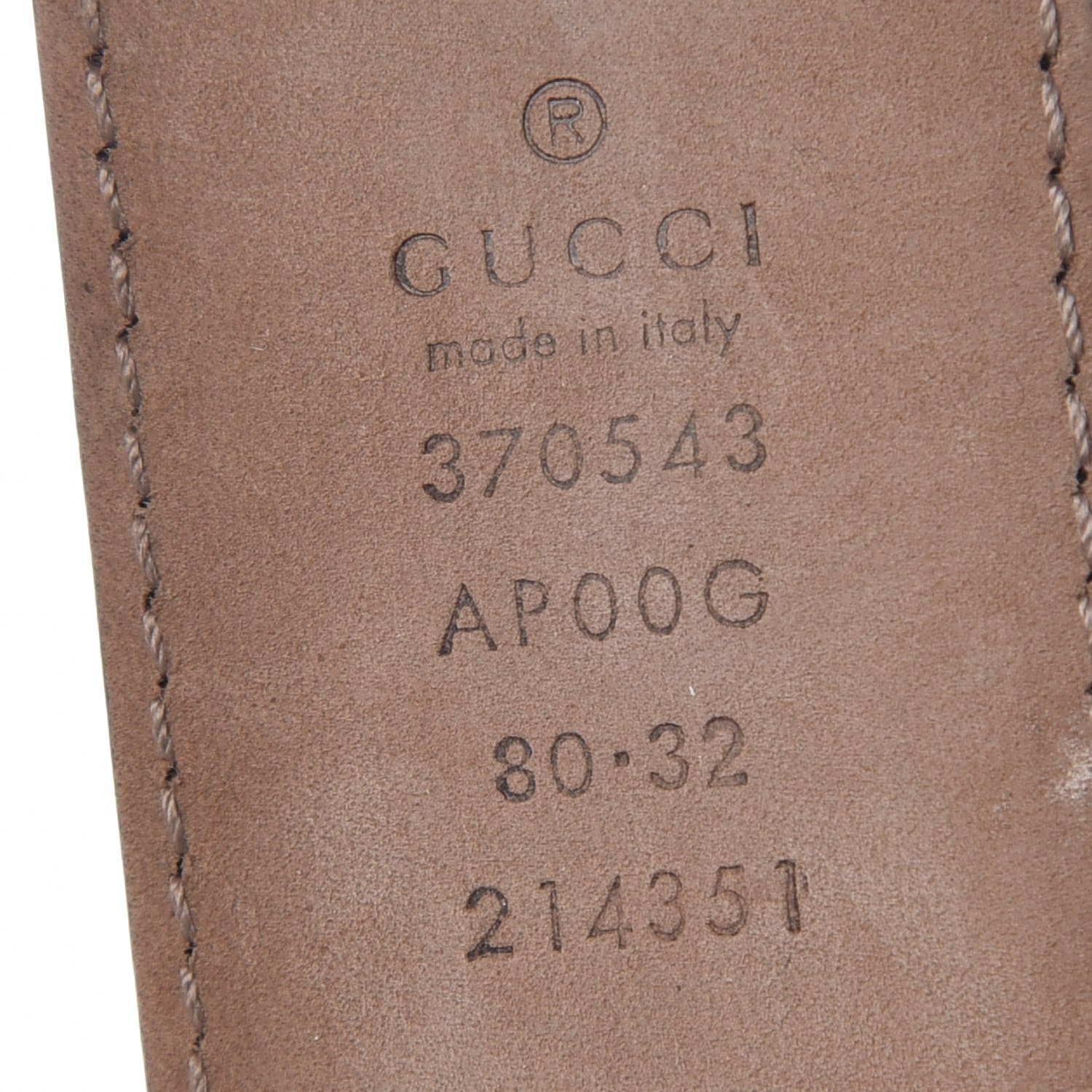 Gucci Calfskin Interlocking G 37mm Belt 80 32 Nut Brown 4 of 8