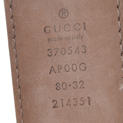 Gucci Calfskin Interlocking G 37mm Belt 80 32 Nut Brown 4 of 8