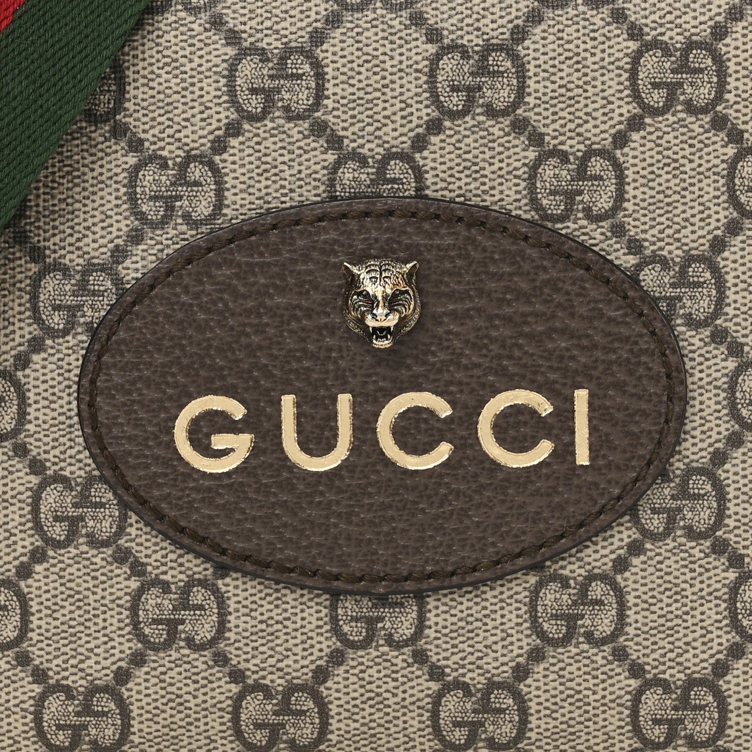 Gucci GG Supreme Monogram Web Neo Vintage Shoulder Bag Beige New Acero Crop 9 of 11