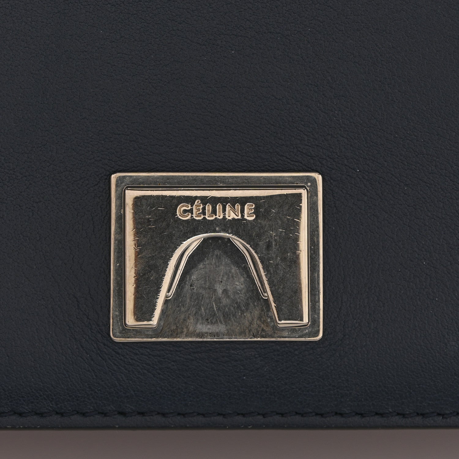 Celine Shiny Smooth Calfskin Medium Frame Shoulder Bag Blue Purple 13 of 15