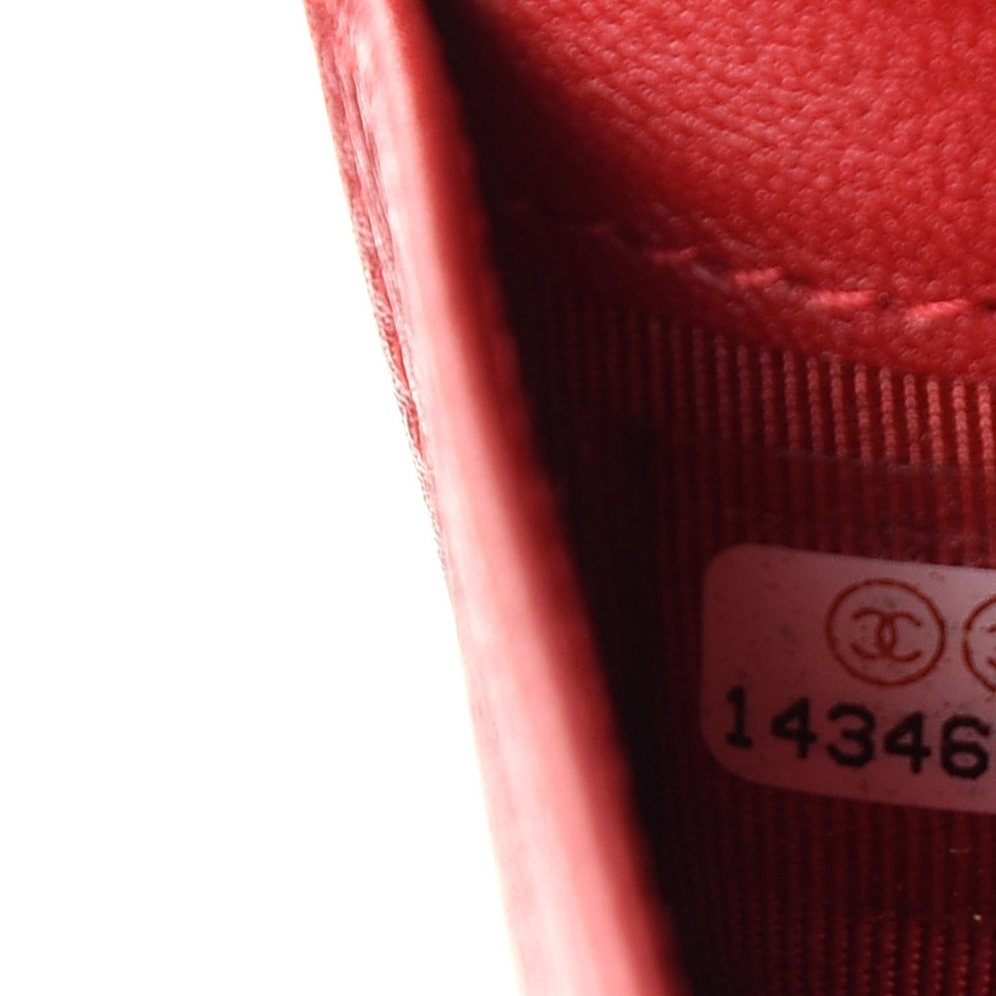 Patent Calfskin Quilted Yen Wallet Red