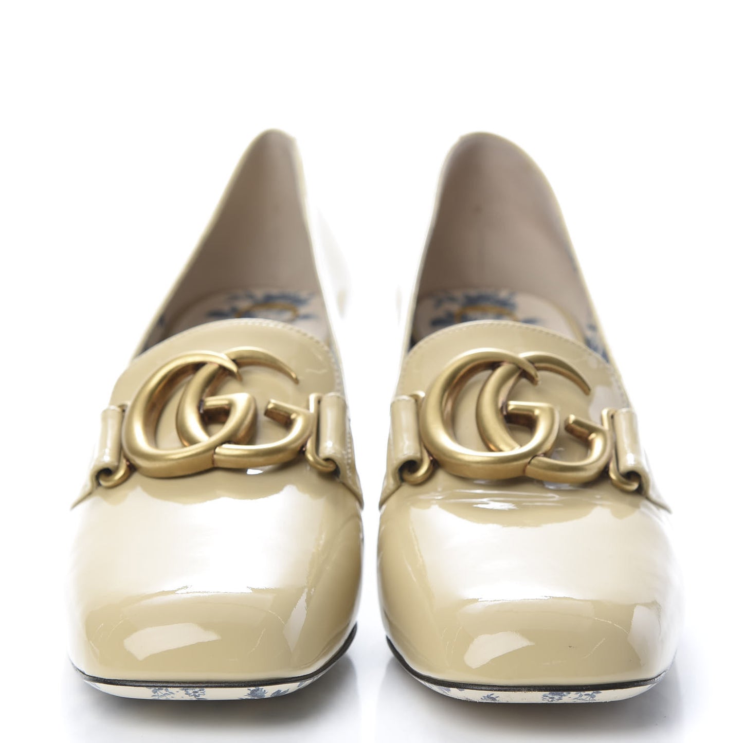 Vernice GG Victoire 55mm Loafer Pumps 39.5 Sand Storm