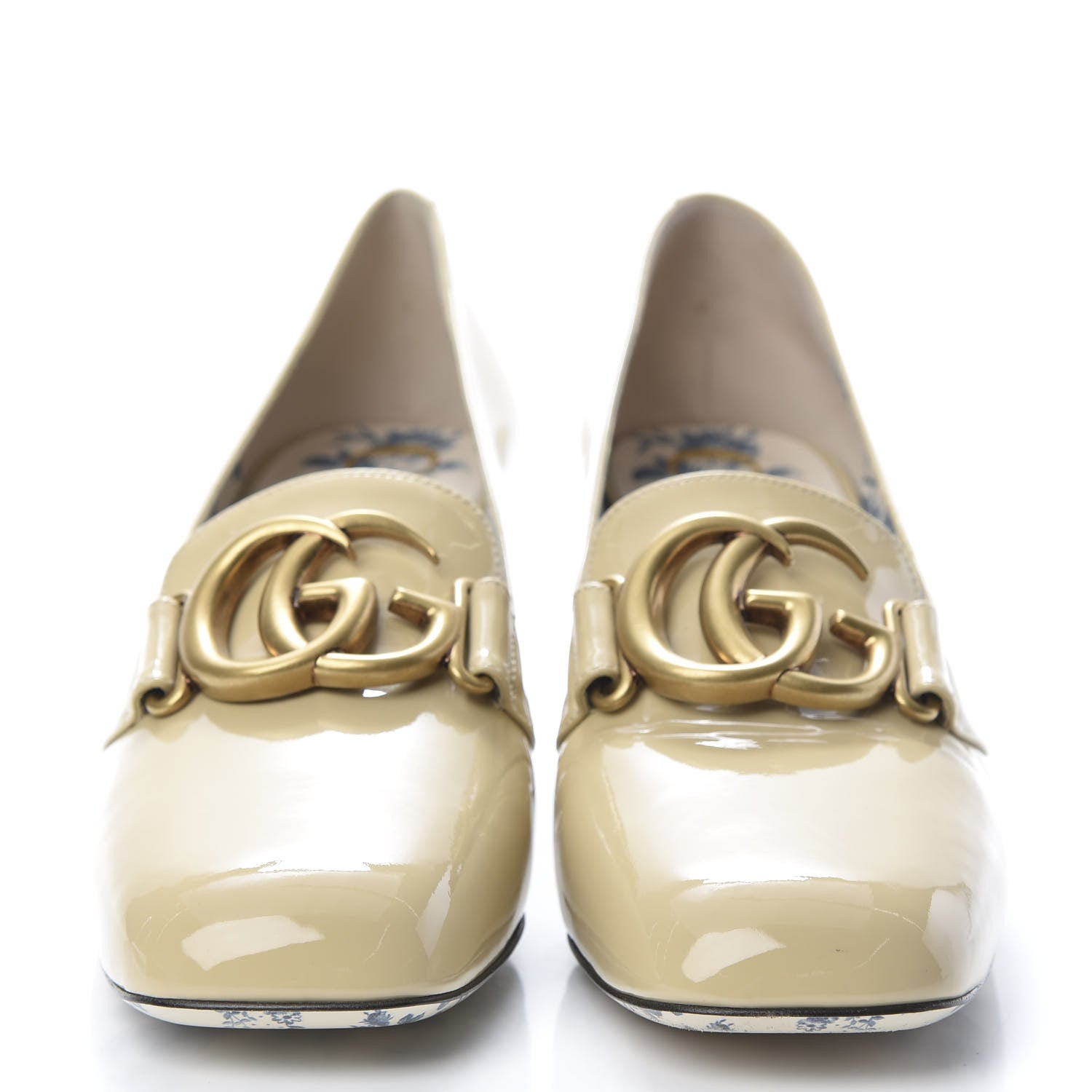 Gucci Vernice GG Victoire 55mm Loafer Pumps 39.5 Sand Storm 2 of 12