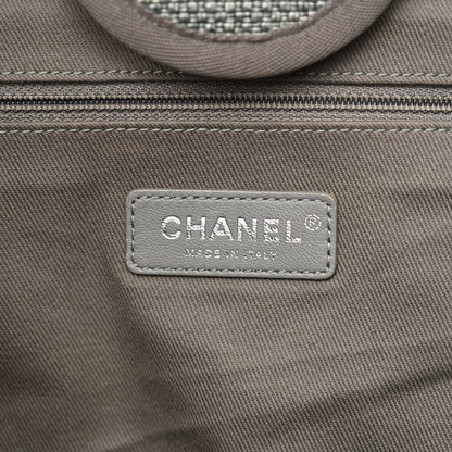 Chanel Woven Straw Raffia Large Deauville Tote Grey 6 of 12