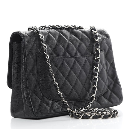 Chanel Caviar Quilted Jumbo Single Flap Black 3 of 15