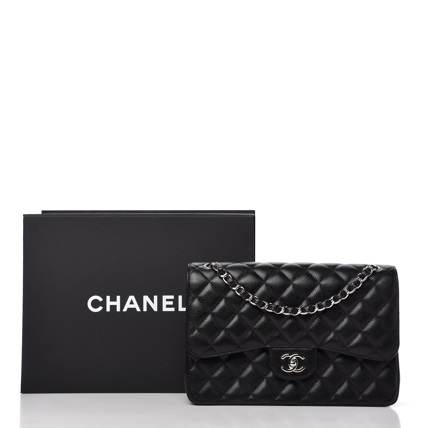 Chanel Caviar Quilted Jumbo Double Flap Black 11 of 11