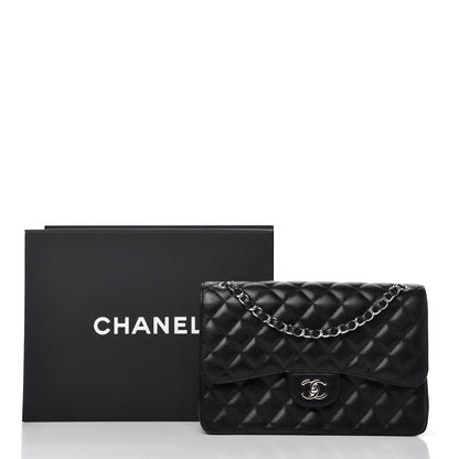 Chanel Caviar Quilted Jumbo Double Flap Black 11 of 11