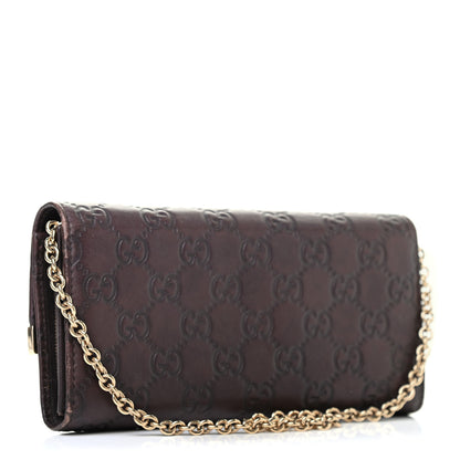 Gucci Guccissima Signature Dice Chain Wallet Chocolate 3 of 7
