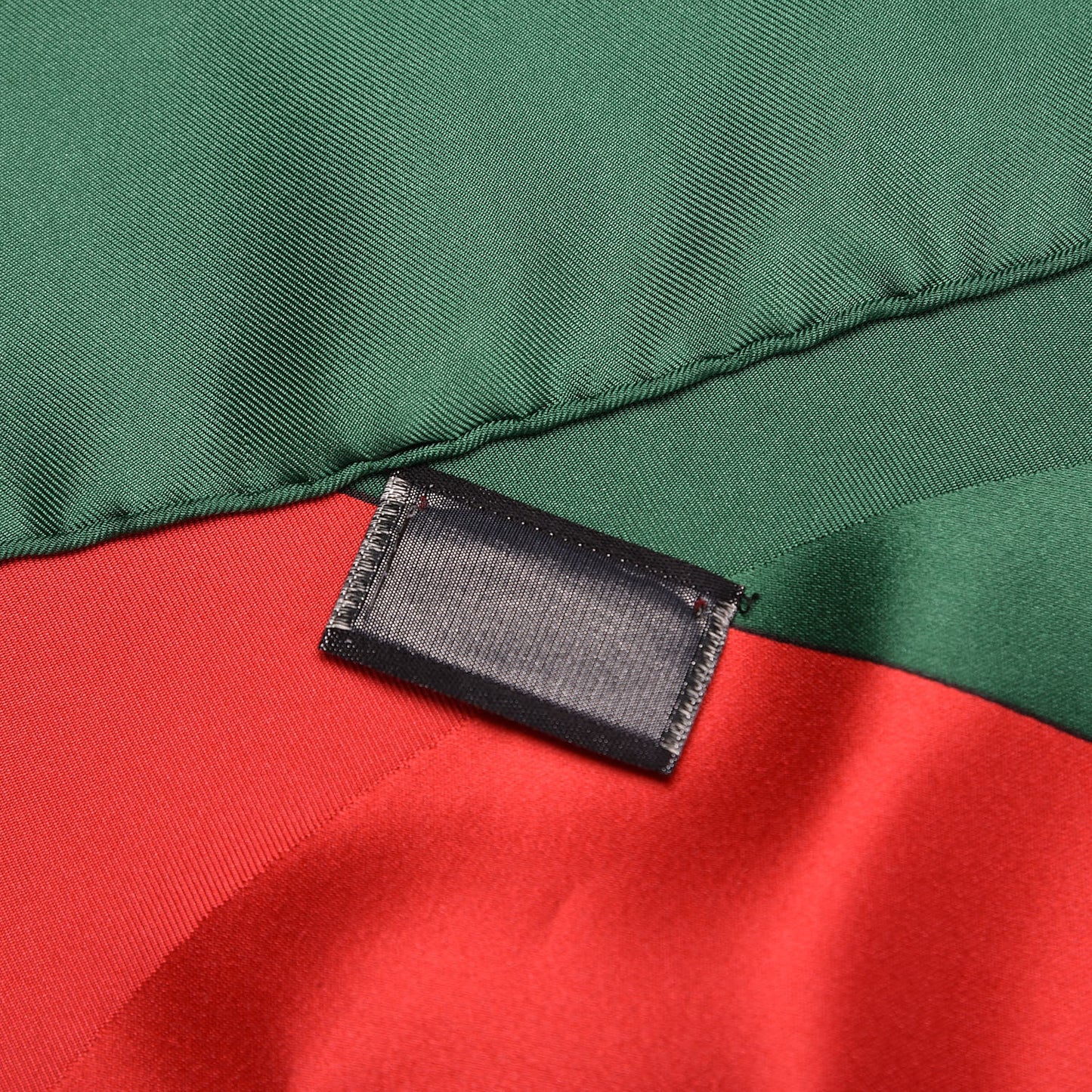 Silk Monogram Web Scarf Green Red