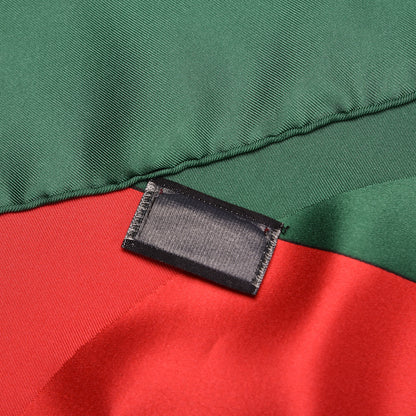 Gucci Silk Monogram Web Scarf Green Red 5 of 5