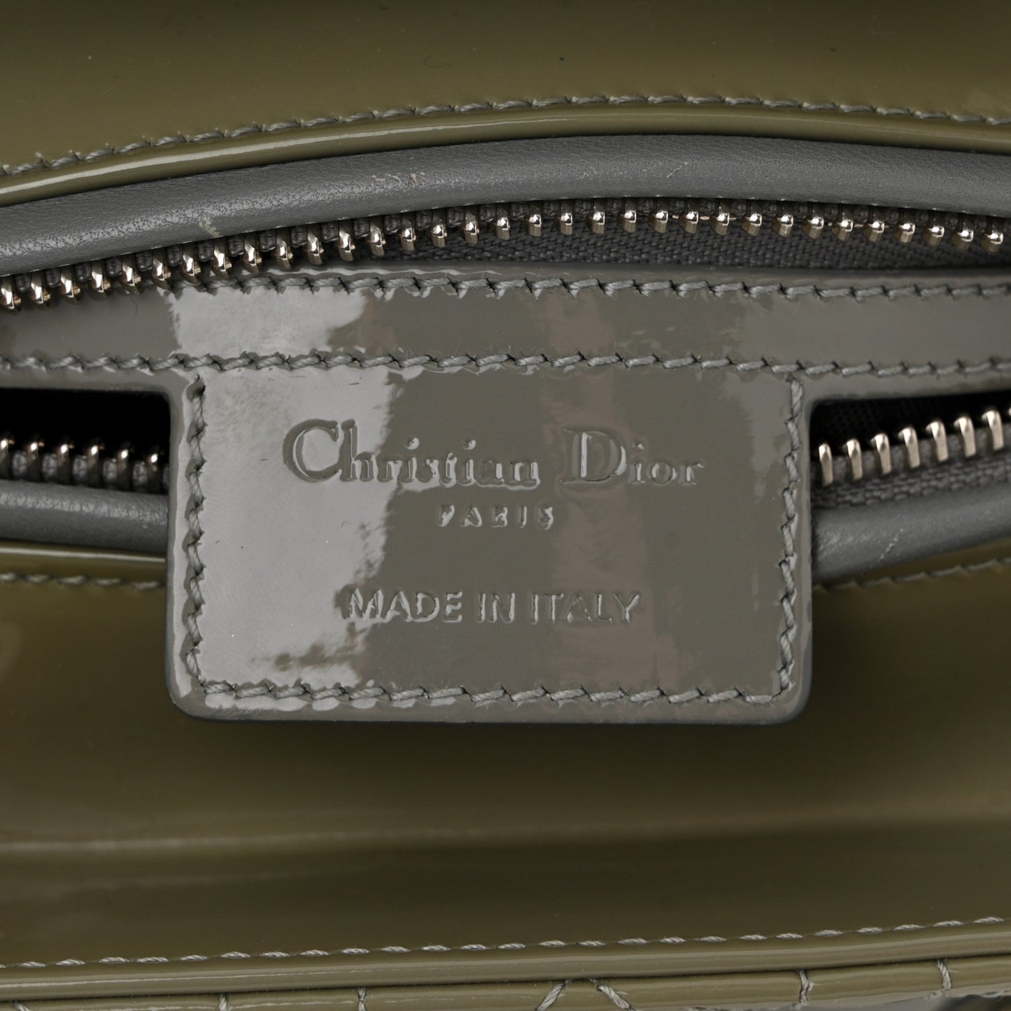 Patent Cannage Medium Lady Dior Grey
