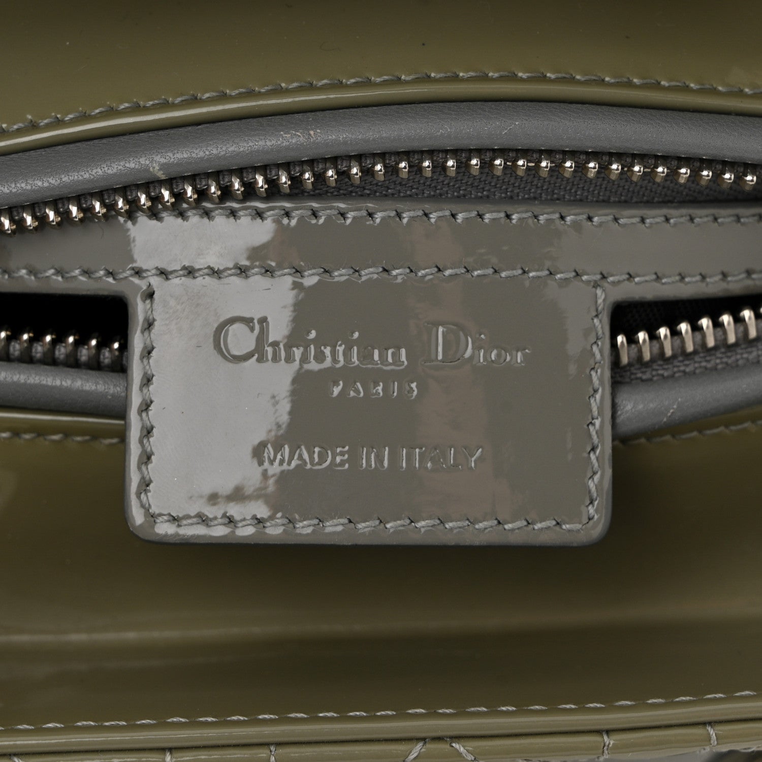 Christian Dior Patent Cannage Medium Lady Dior Grey 6 of 13