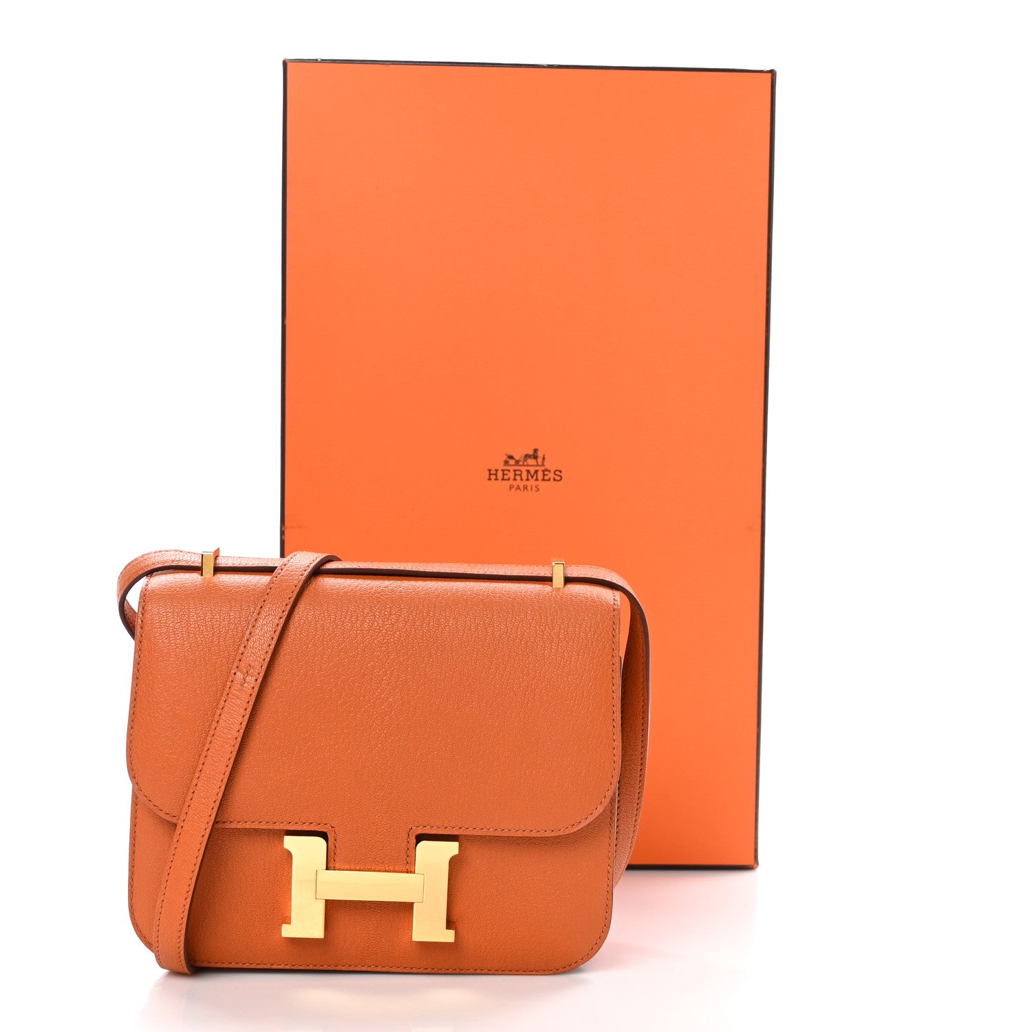 Hermes Chevre Mysore Constance 18 Orange 13 of 13
