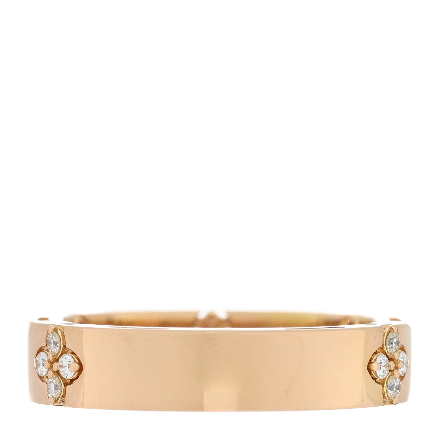 Roberto Coin 18K Yellow Gold Diamond Narrow Love in Verona Band Ring 54 6.75 3 of 4