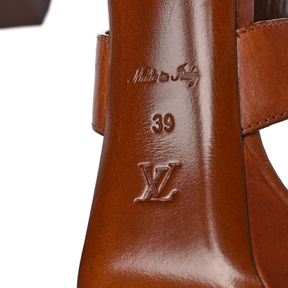 Louis Vuitton Calfskin Monogram Horizon Platform Sandals 39 Cognac Brown 7 of 8