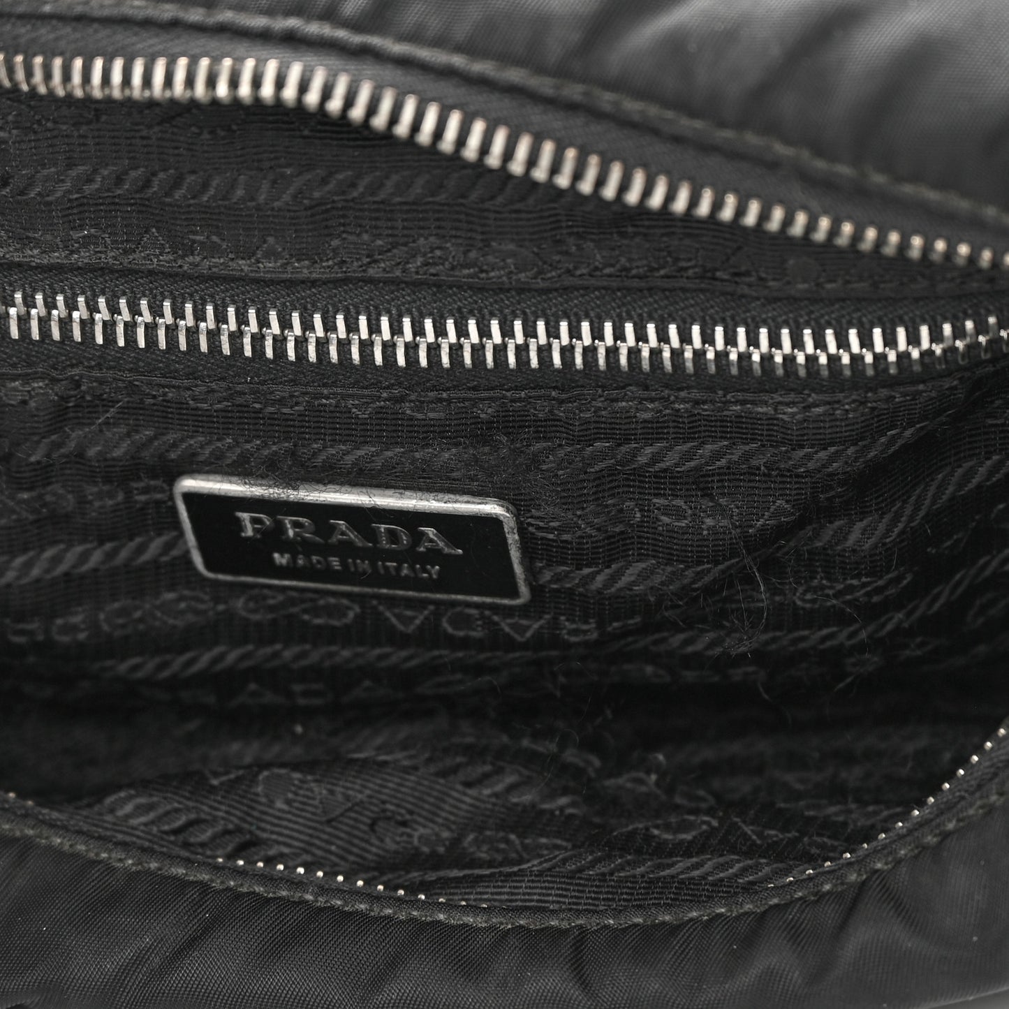 Tessuto Nylon Saffiano Sacca Shoulder Bag Black