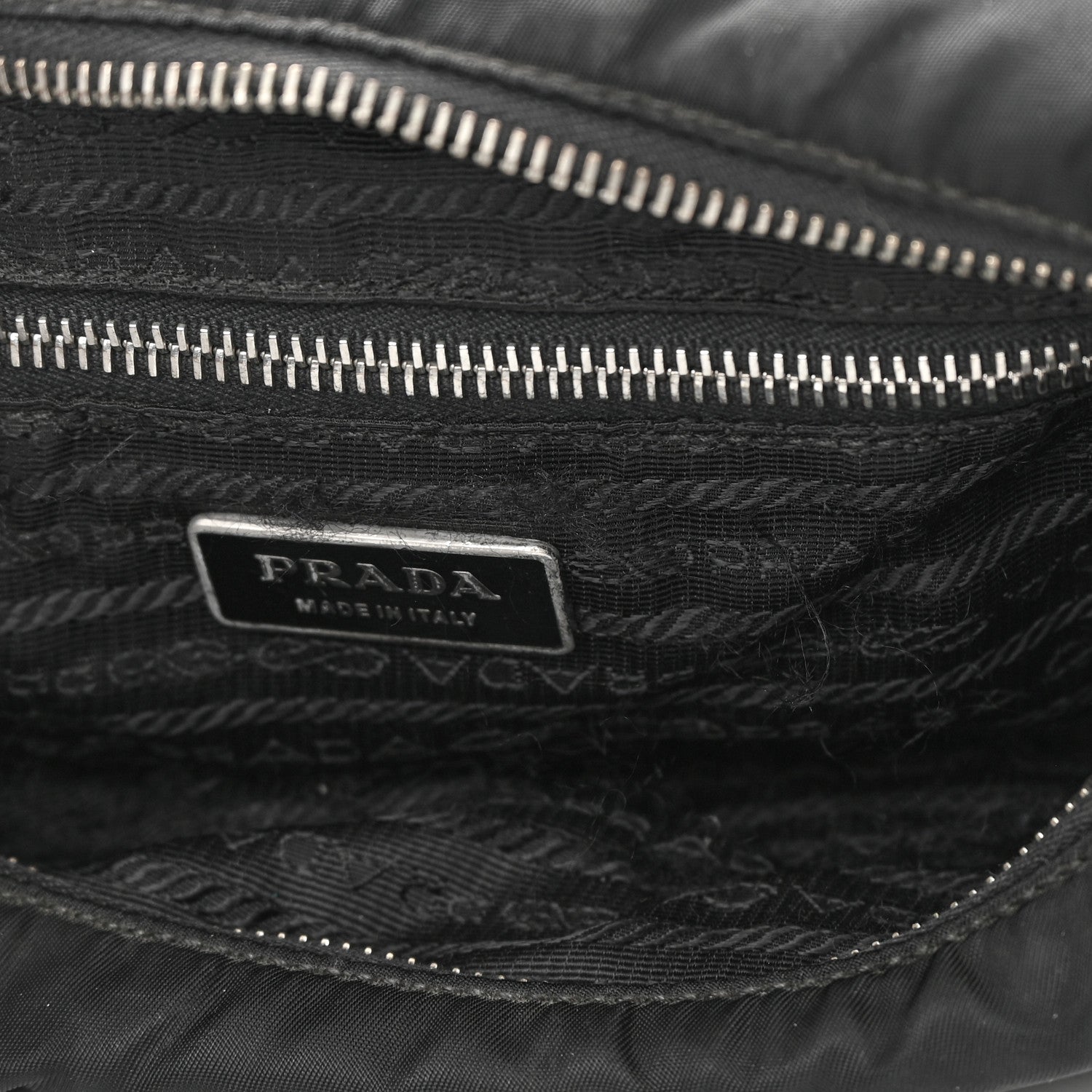 Prada Tessuto Nylon Saffiano Sacca Shoulder Bag Black 11 of 19