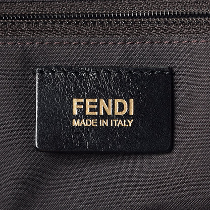 Fendi Zucca Vitello Elite Medium Roll Tote Tobacco Black 8 of 12