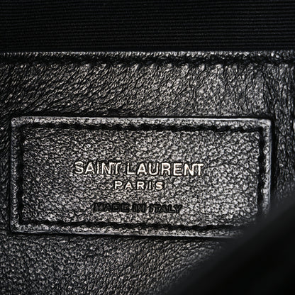 Saint Laurent Crinkled Calfskin Matelasse Monogram Baby Niki Chain Satchel Black 6 of 10