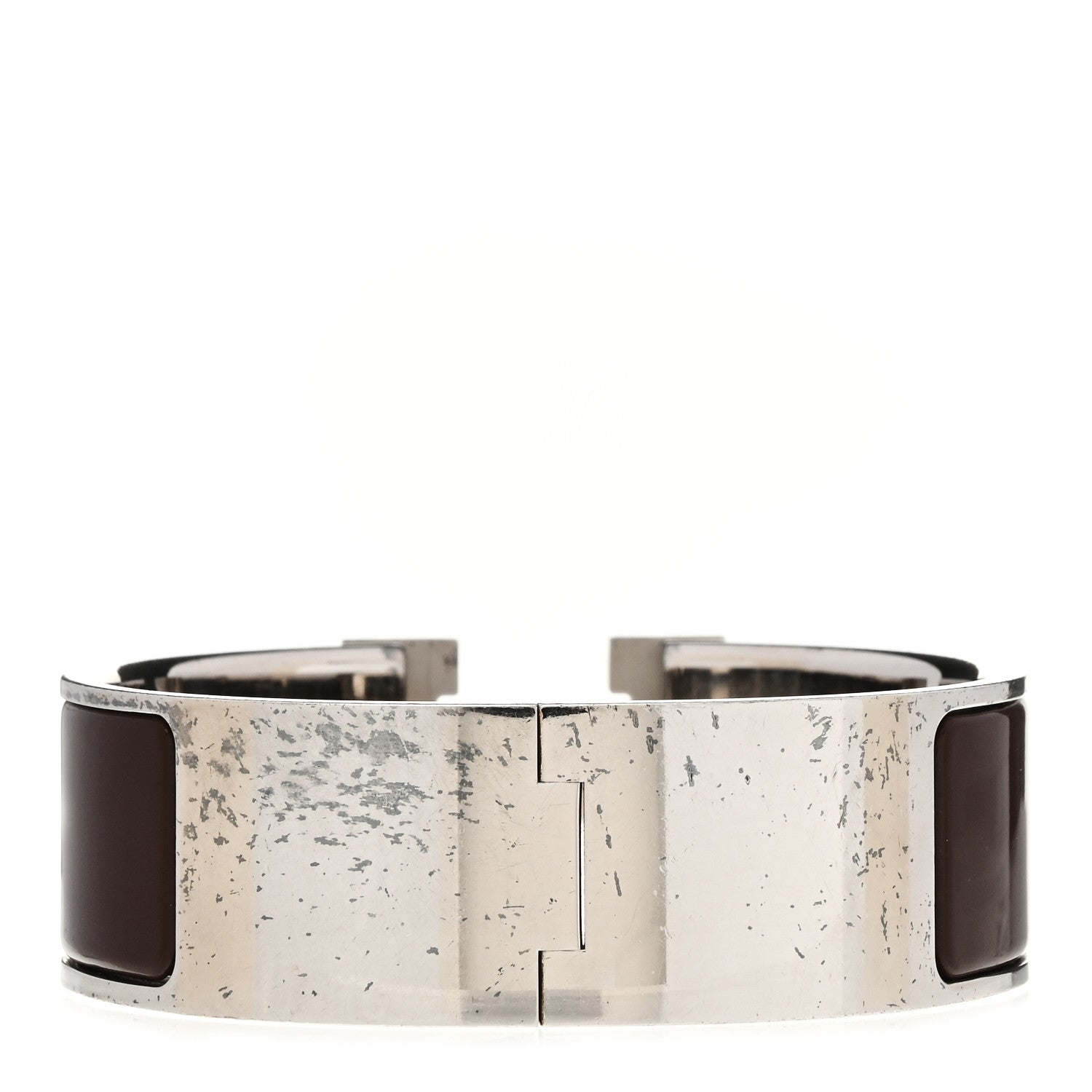 Hermes Enamel Wide Clic Clac H Bracelet GM Cachou 3 of 5