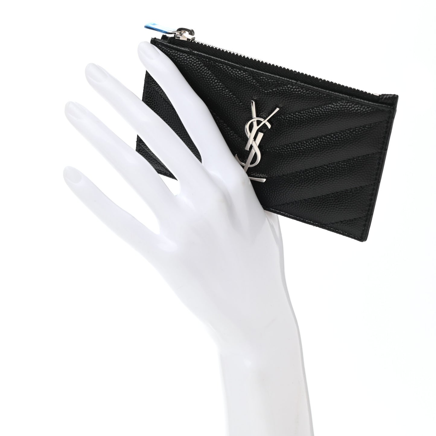 Monogram Grain de Poudre 5 Fragments Zip Pouch Card Holder Black