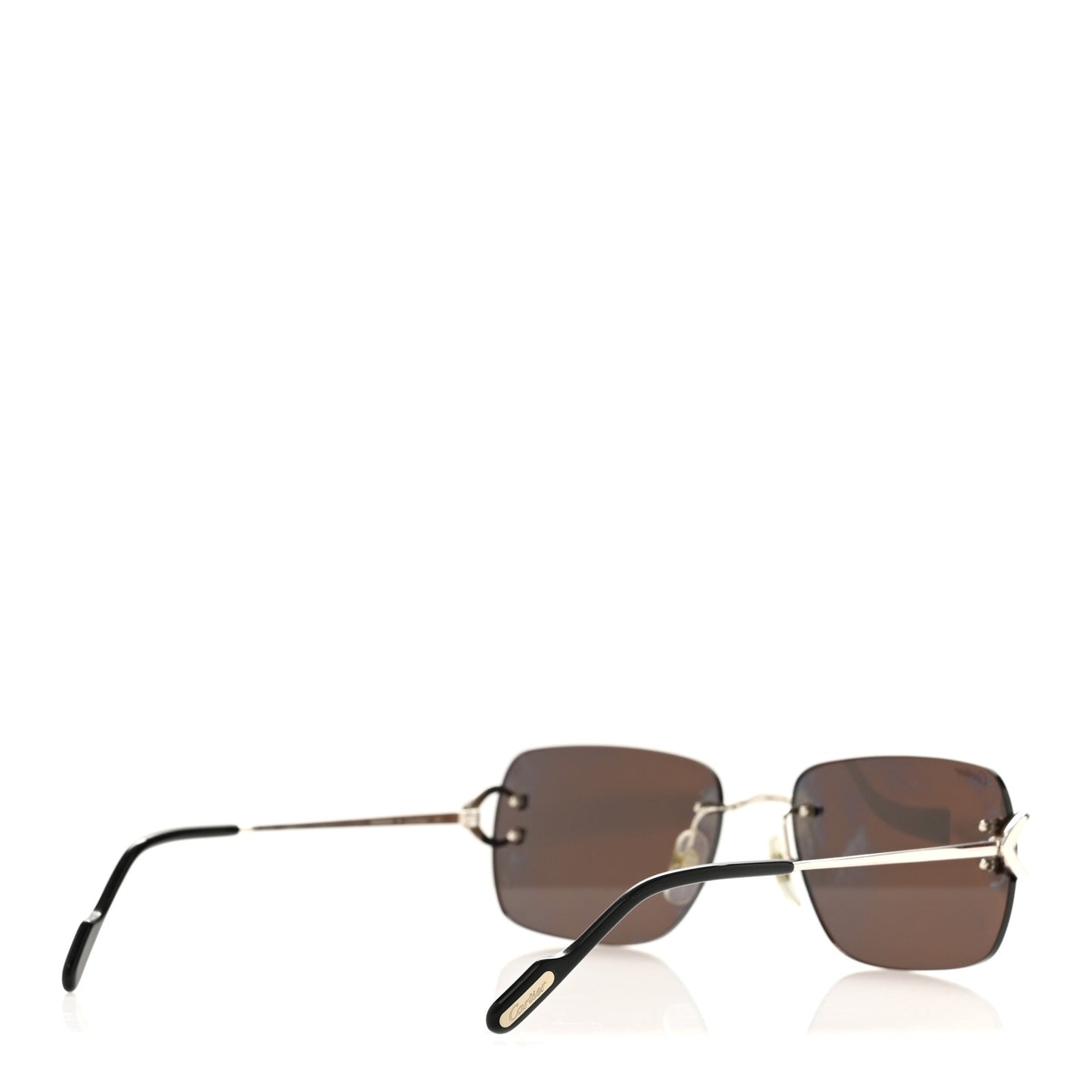 Metal Rimless C Decor Sunglasses CT0330S Silver