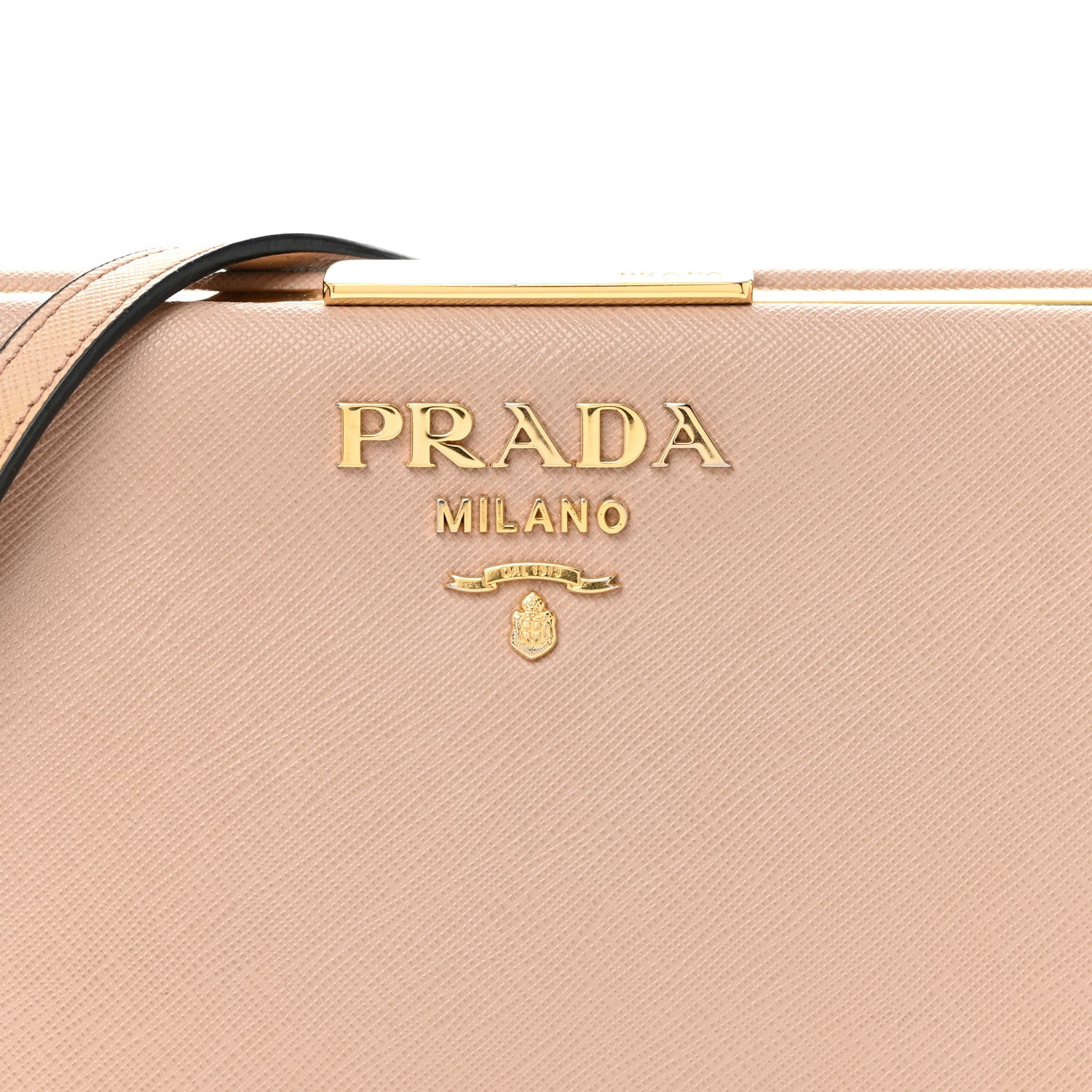 Prada Saffiano City Calf Light Frame Bag Cammeo 1884079 – FASHIONPHILE