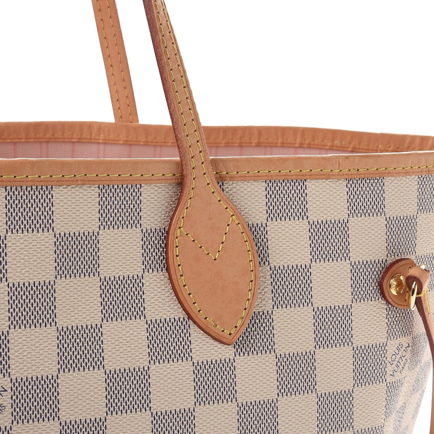 Damier Azur Neo Neverfull MM Rose Ballerine