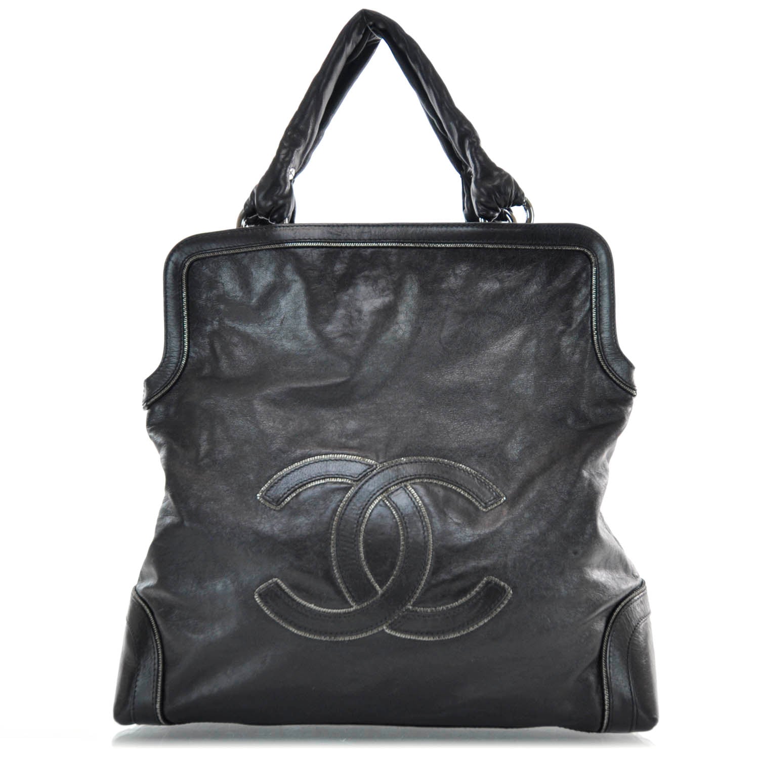 Chanel Leather Soho CC Shopper Tote Black 1 of 10