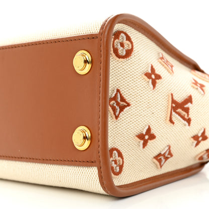 Louis Vuitton Canvas Calfskin Monogram On My Side PM Caramel Tan 9 of 9