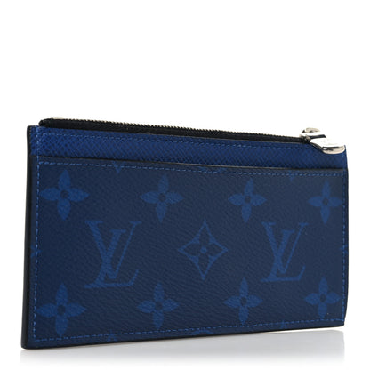 Louis Vuitton Taigarama Coin Card Holder Cobalt Blue 3 of 7