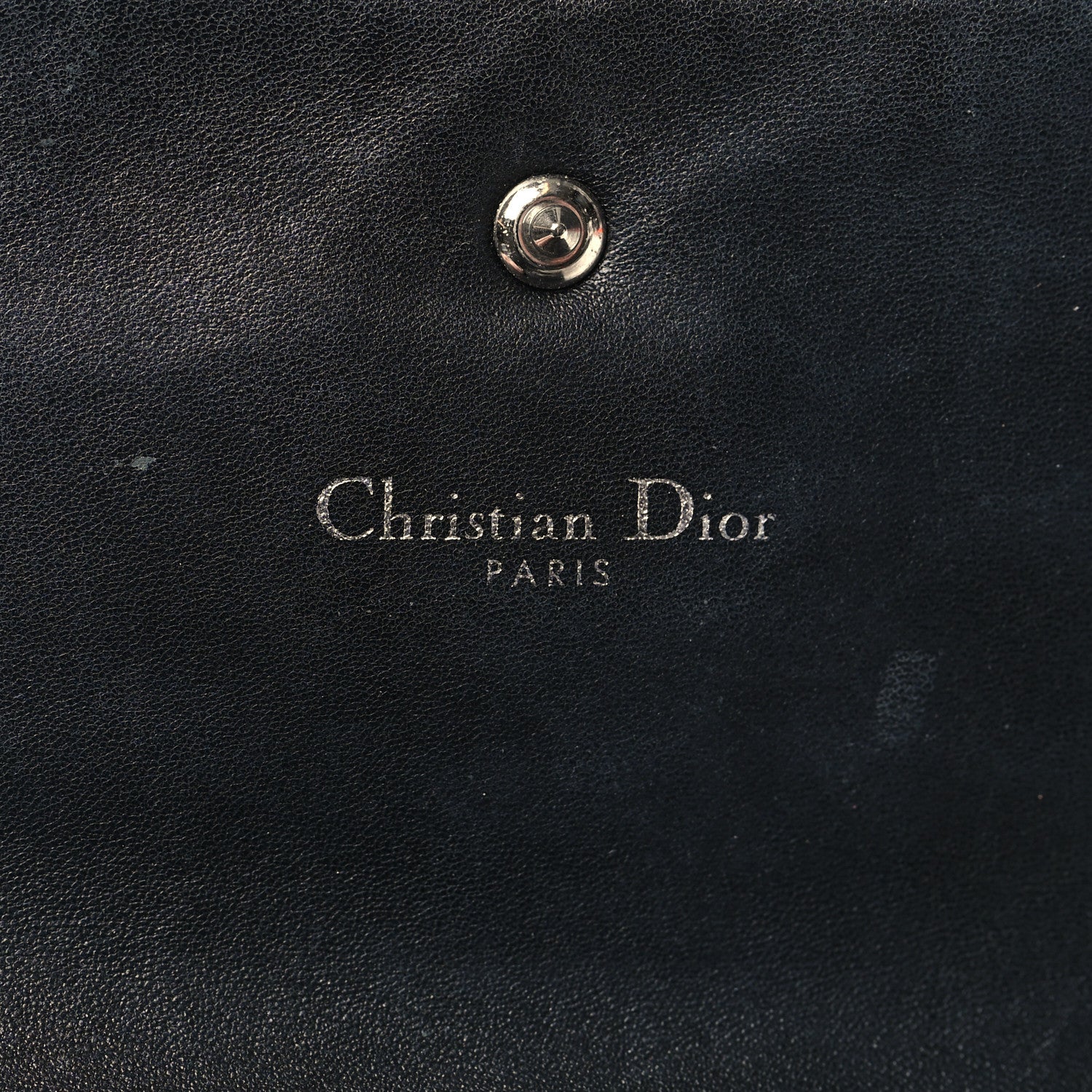 Christian Dior Grained Calfskin Cannage Diorama Elancee Wallet Black 6 of 10
