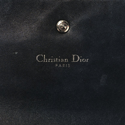 Christian Dior Grained Calfskin Cannage Diorama Elancee Wallet Black 6 of 10