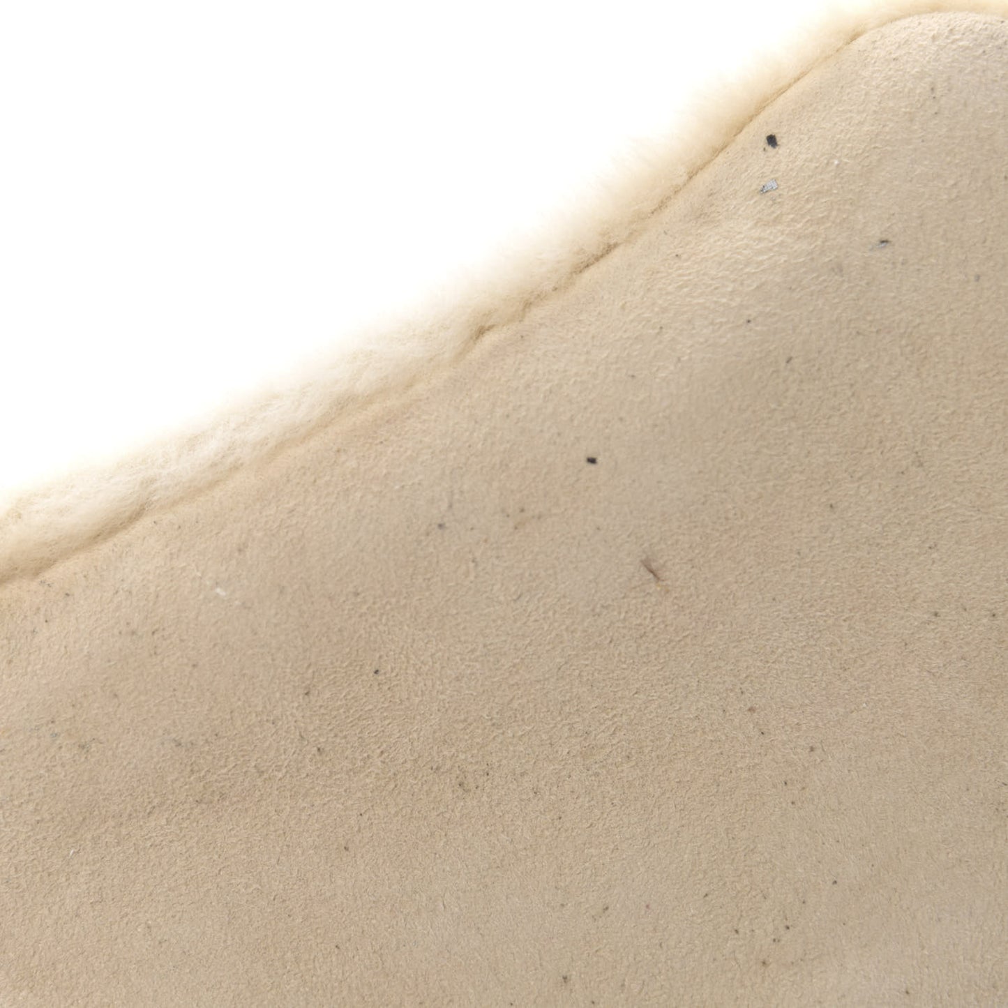Shearling Suede Stitched CC Tote Light Beige