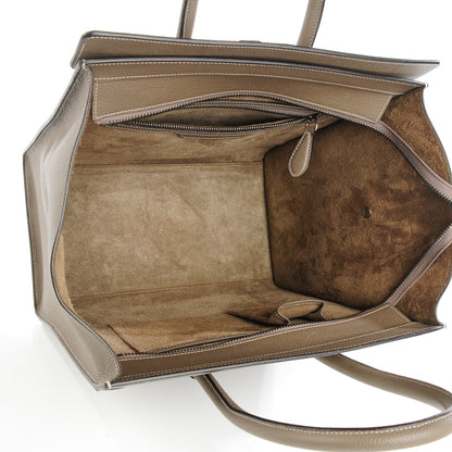 Celine Drummed Calfskin Mini Luggage Souris 5 of 8