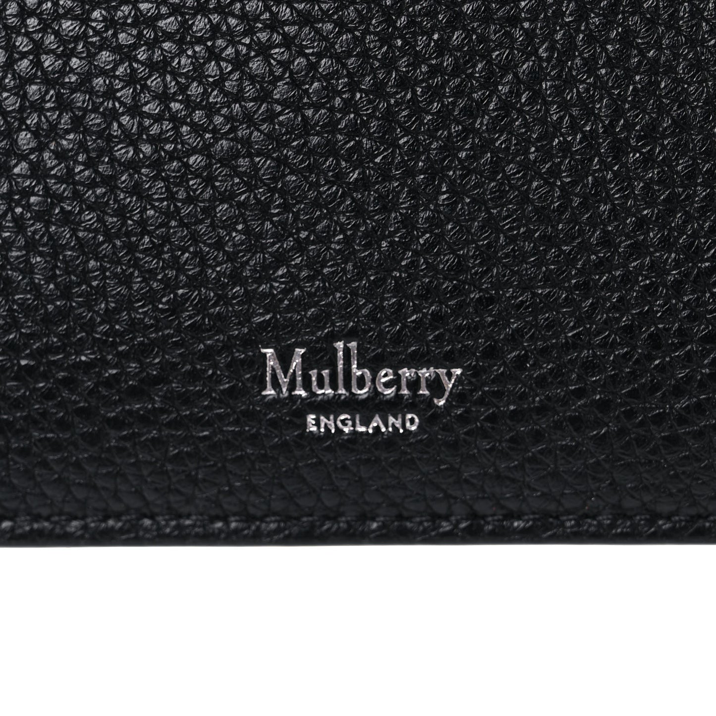 Classic Grain Zipped Travel Card Holder Black