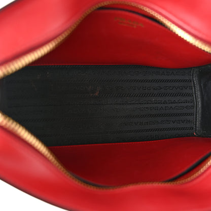 Prada Saffiano Vernice Esplanade Crossbody Bag Rosso 5 of 10