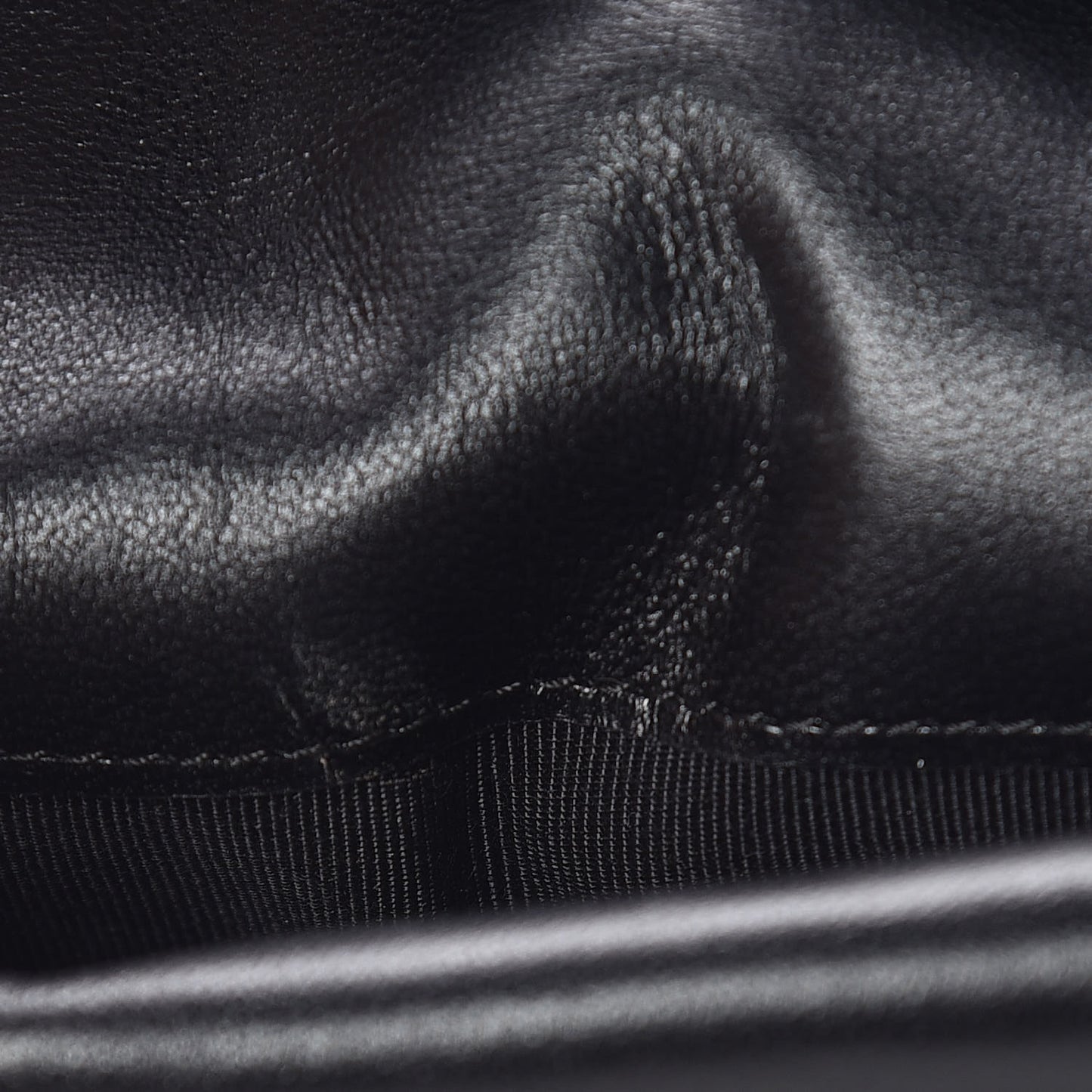Lambskin Quilted Zip Around Coin Purse Wallet Black