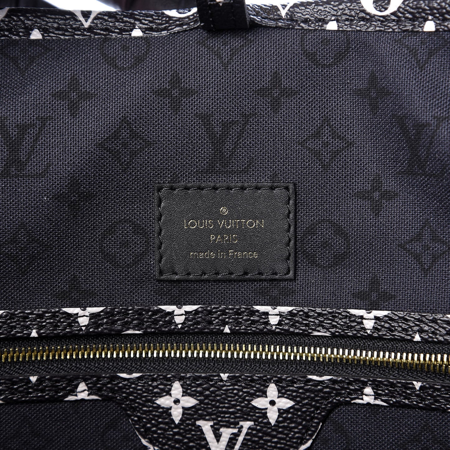 Monogram Giant Crafty Neverfull MM Creme Rouge Black
