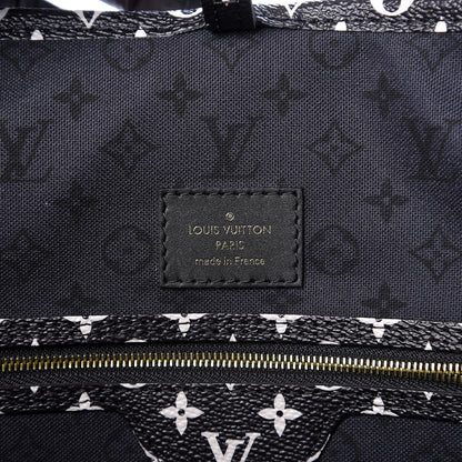 Louis Vuitton Monogram Giant Crafty Neverfull MM Creme Rouge Black 5 of 9