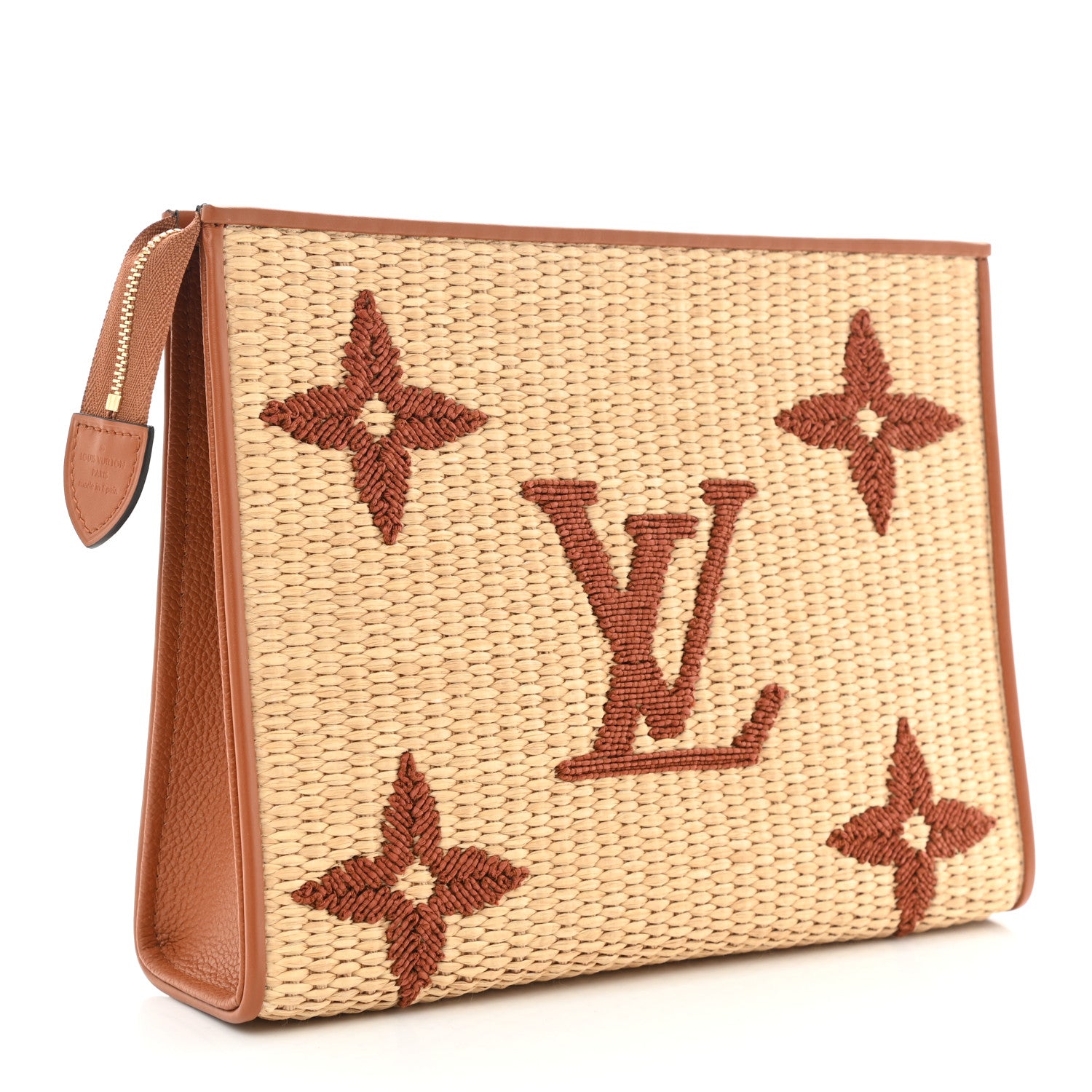Louis Vuitton Raffia Monogram Giant Toiletry Pouch 26 Tan 3 of 6