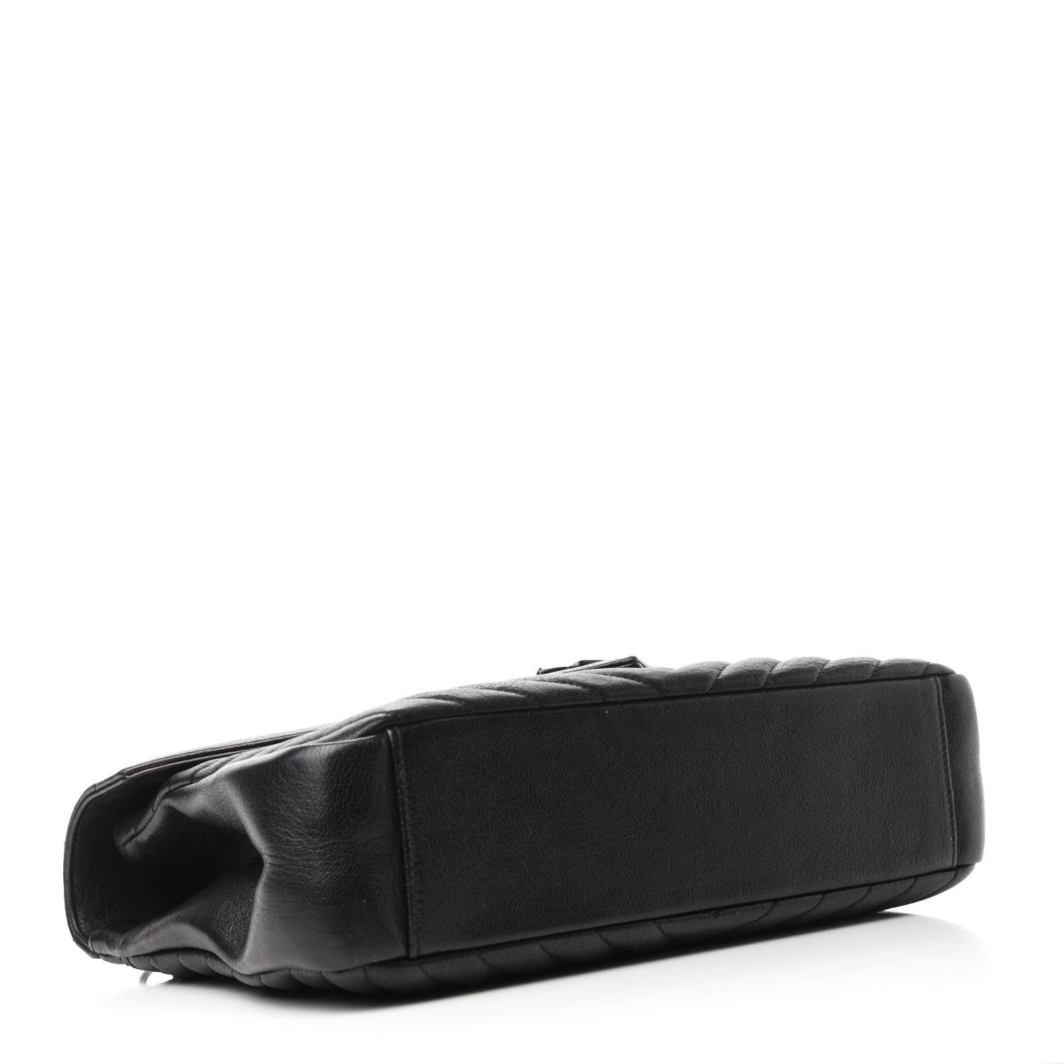 Saint Laurent Sheepskin Matelasse Chevron Monogram Monochrome Large College Satchel Black 4 of 11