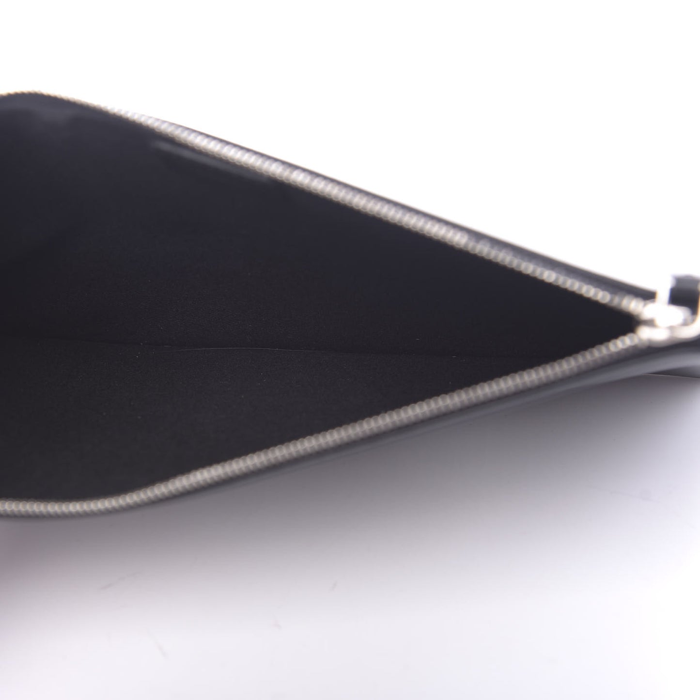 Calfskin Bambi Print Medium Cosmetic Pouch Black