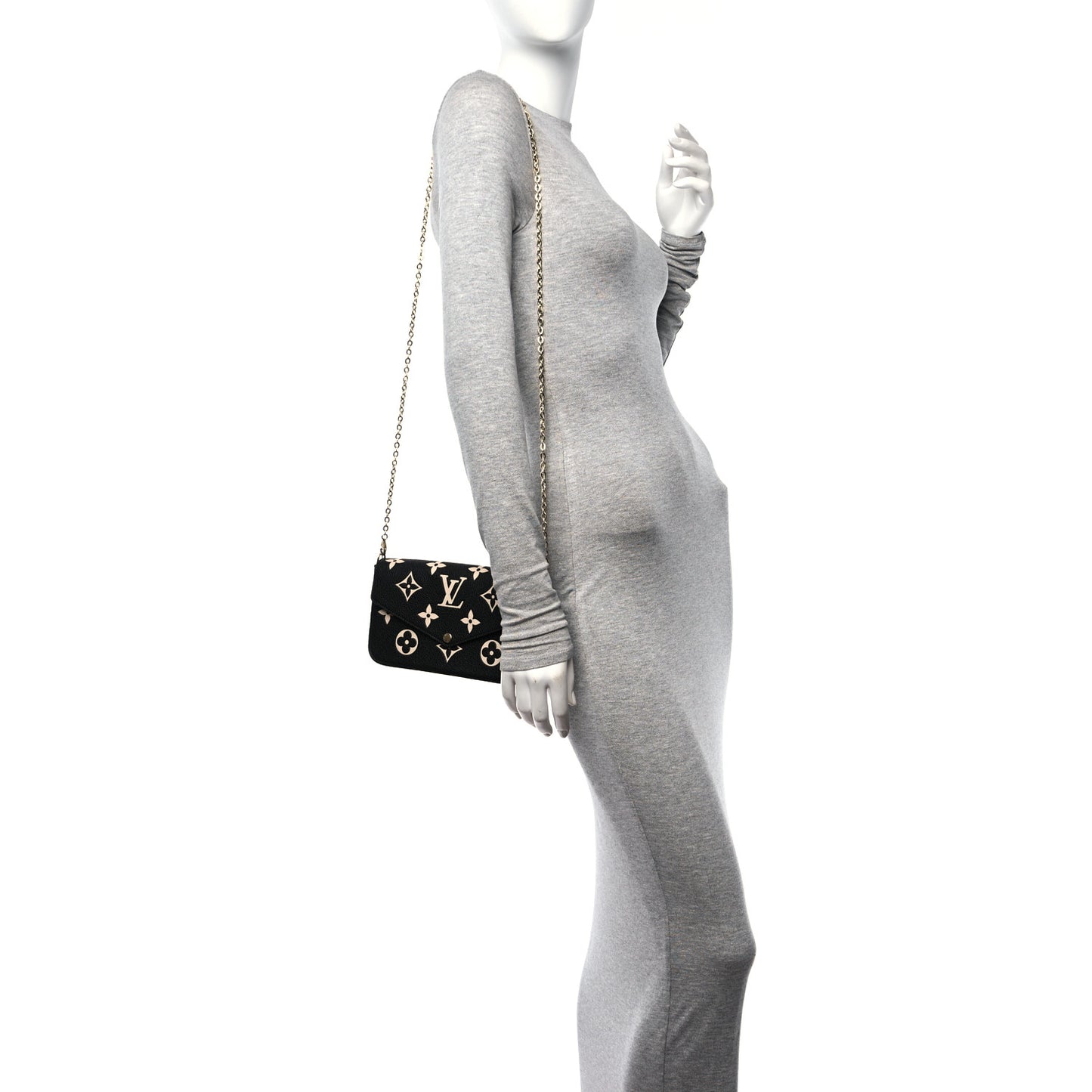 Empreinte Monogram Giant Felicie Pochette Black Beige